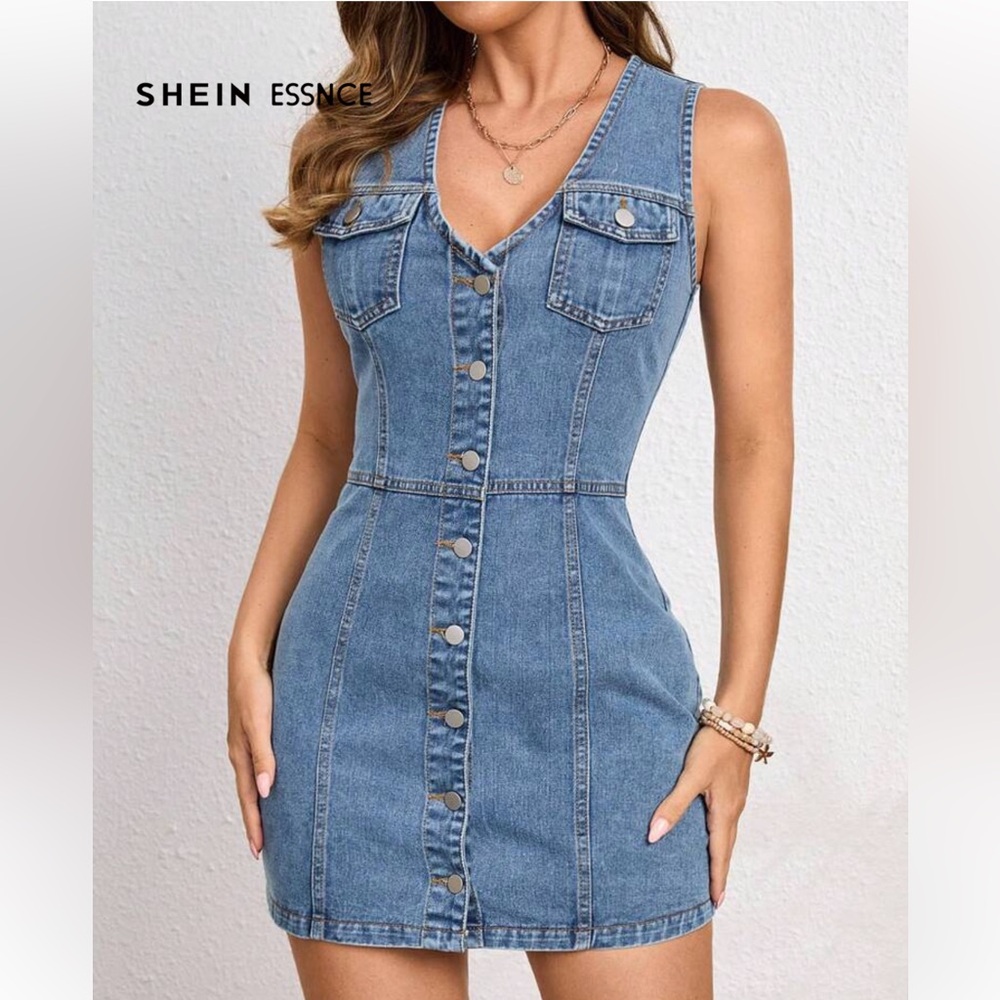 Denim Button down dress